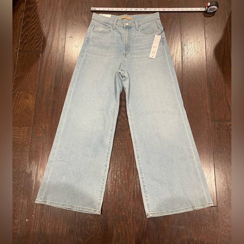 Joe's Jeans Mia Hi-Rise Wide Leg Jeans Light Wash Breathless Women Size 28 NEW